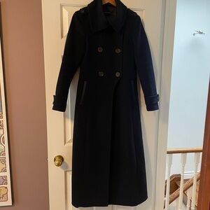 Mackage navy Elodie full length wool coat